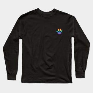 Dog Paw Rainbow Pride Shirt, LGBTQ, Gay Shirt, Lesbian Shirt, Gift for Gay Lesbian, Gift for Dog Lovers, Queer Pride Month Long Sleeve T-Shirt